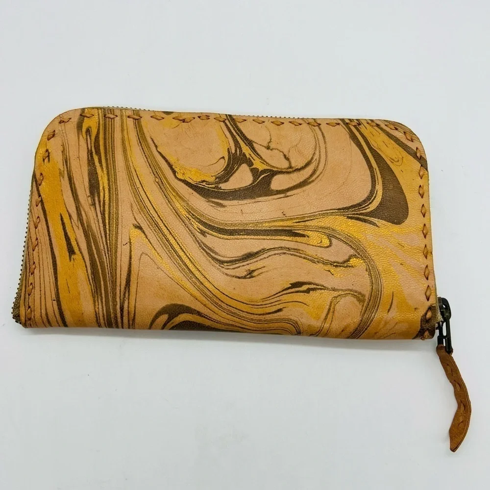 STUDIO CALEIDOSCOPE UNISEX LEATHER ZIP-AROUND ARTISIAN WALLET